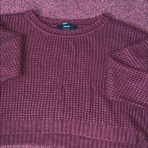 Waffle knit sweater